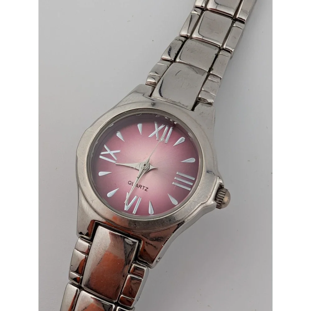 Women's Quartz Watch 24mm Silver Case Pink Dial‎ 7